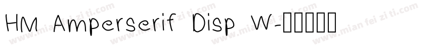 HM Amperserif Disp W字体转换